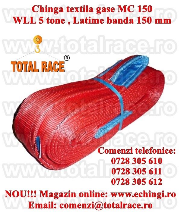Sufe textile urechi 5 tone 2 metri  latime 150 mm