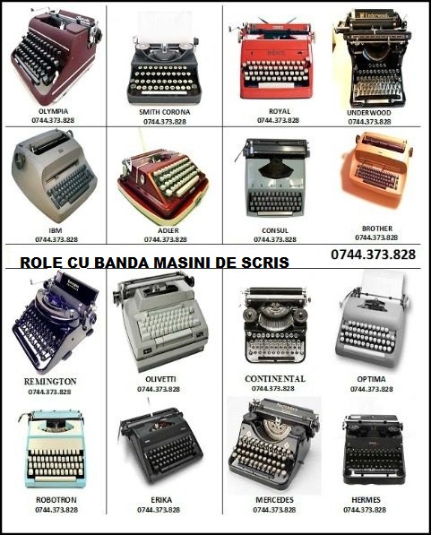 Role cu banda masina de scris - banda neagra / bicolora masina scris !.