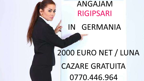 Angajam rigipsar in Germania