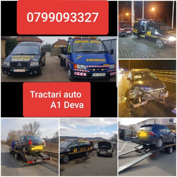 Oferim Tractari Auto Deva & Asistenta rutiera NON-STOP 24/7 - A 1 autostrada, Deva, Sibiu, Timisoara