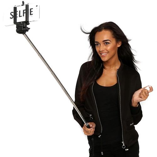 Selfie stick baston Selfie cu Buton pe maner cauciucat