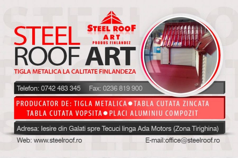 Fabrica de tigla metalica STEEL ROOF ARTUS