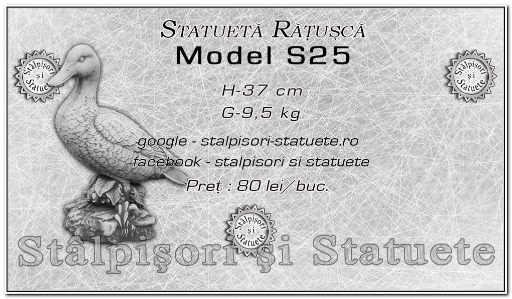 Statueta ratusca din beton model S25.