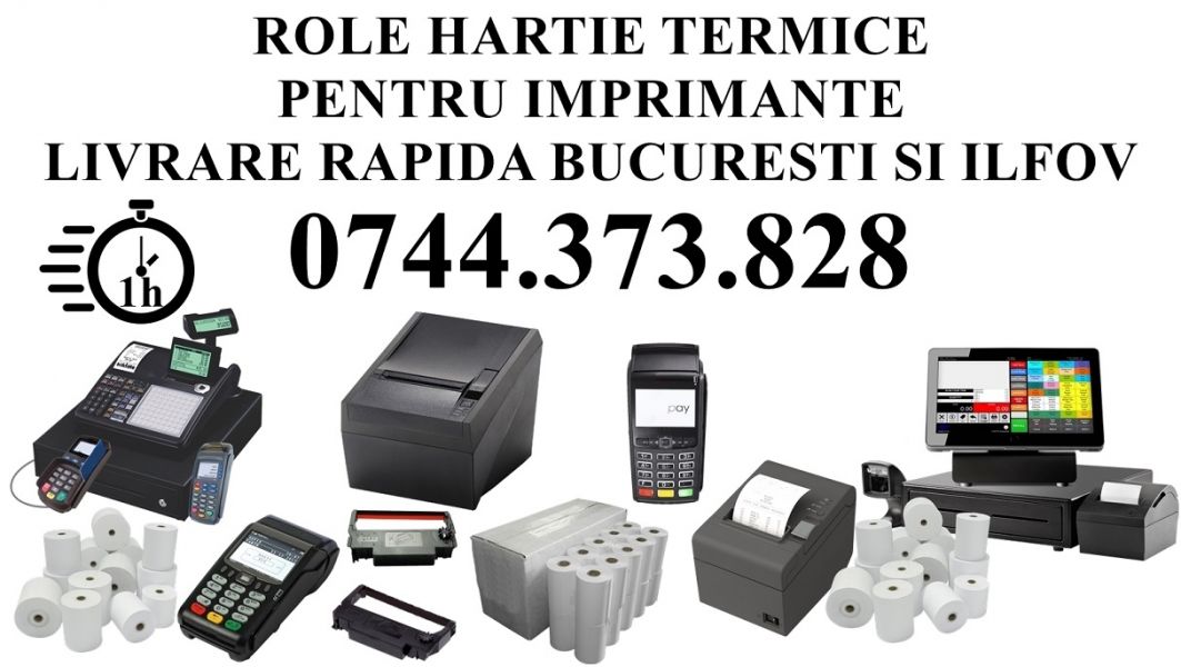 Role de hartie termica pentru bonuri sau pos-uri, dispositive de imprimare. !.