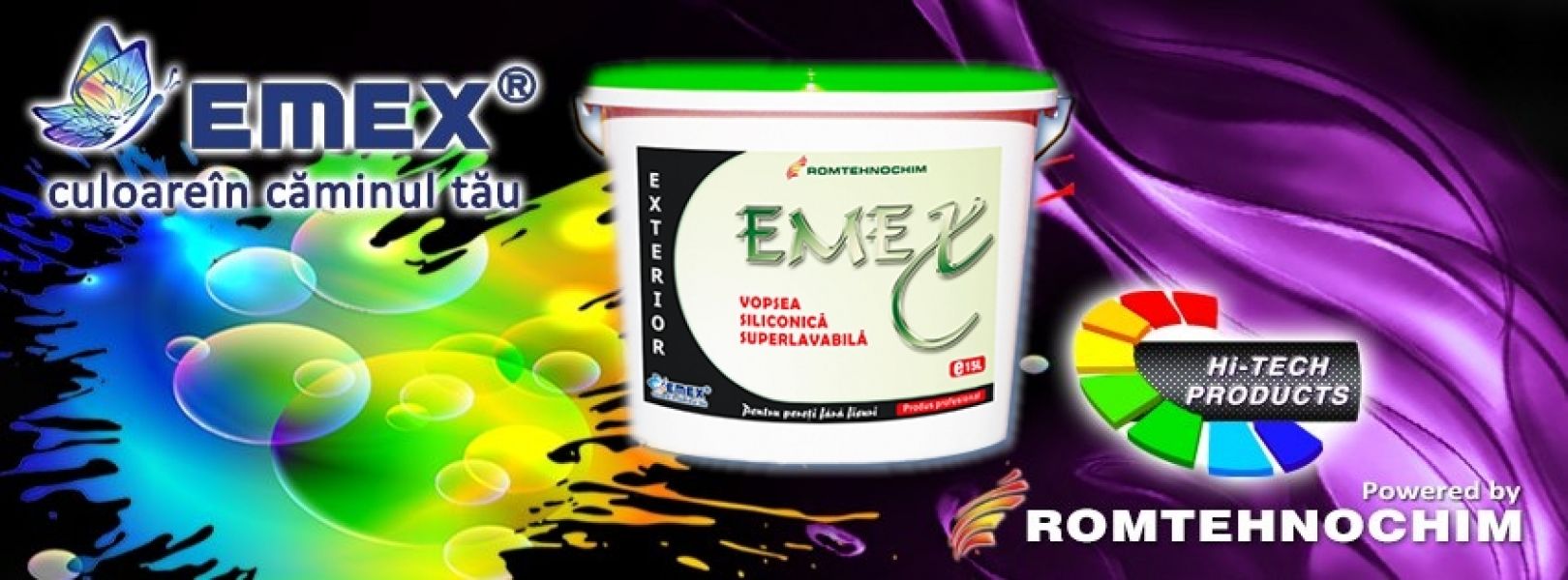 Vopsea Lavabila Siliconica Exterior EMEX - 293  Ron/ Bidon 15 L