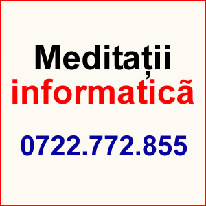 Meditatii INFORMATICA, pregatire bacalaureat, proiecte de licenta, pagini web