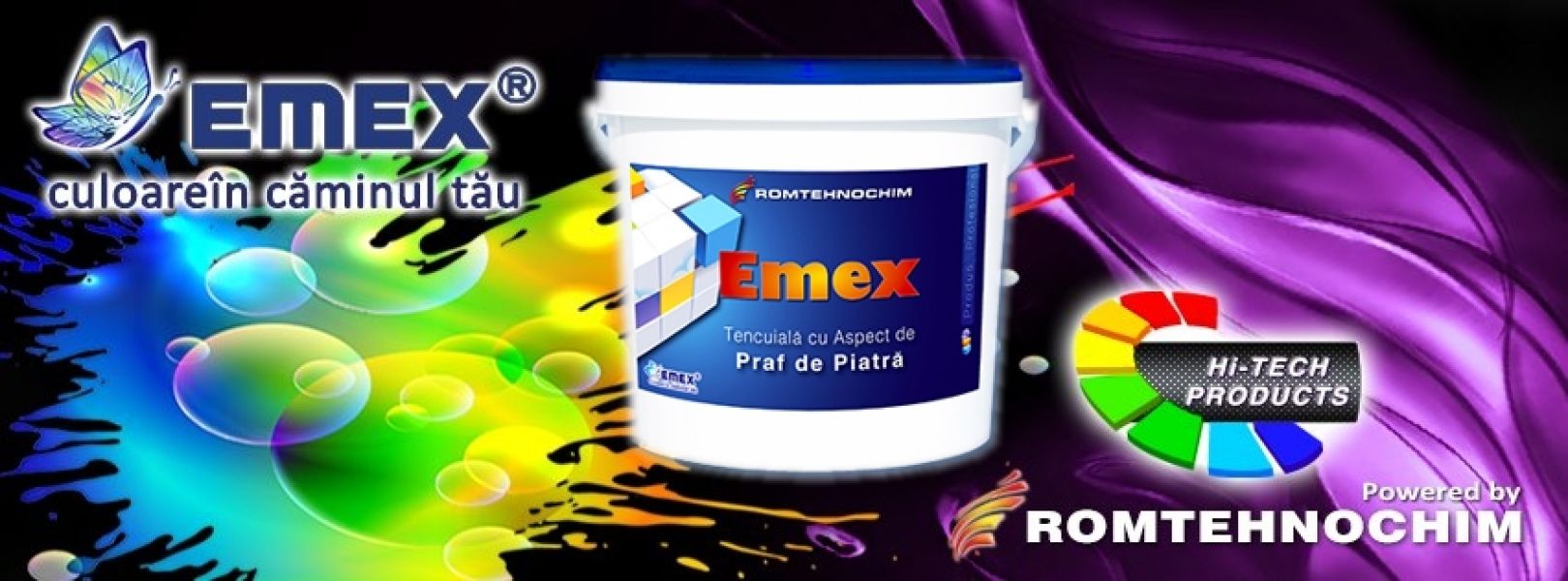 Tencuiala Decorativa Granulata - Praf de Piatra EMEX - 4,40 Ron/Kg  Alb