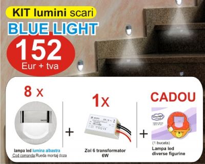 Kit lampi led de culoare albastra  lumini decorative