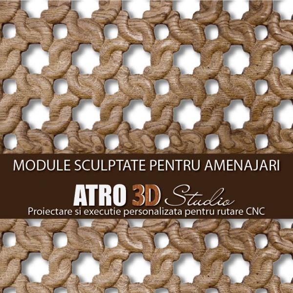 Module sculptate in lemn pentru amenajari 