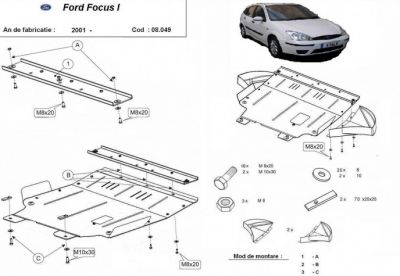 Scut motor metalic Ford Focus 1 produs nou