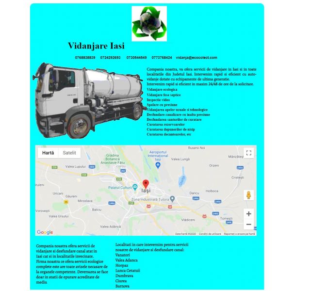 Vidanjare Iasi | servicii vidanjare Iasi 