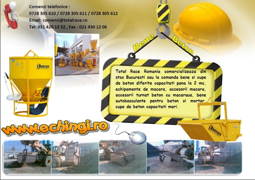 Bene autobasculante pentru beton si mortar