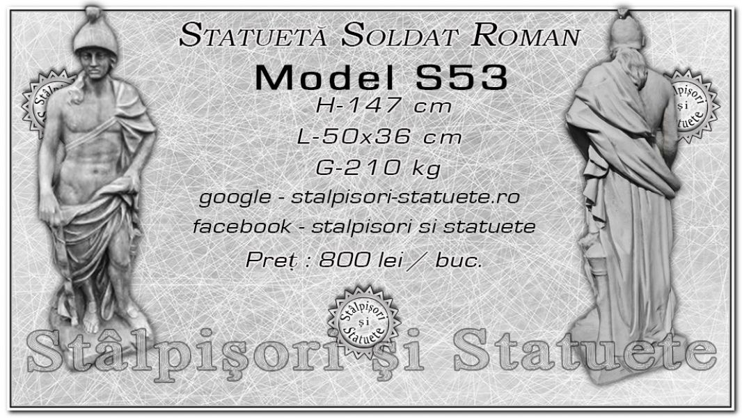 Statueta soldat roman din beton model S53.