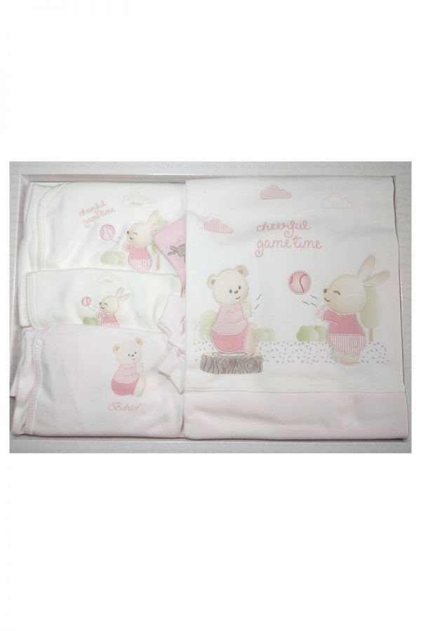 Set roz cadou nou-nascut 10 piese Cheerful Game Time
