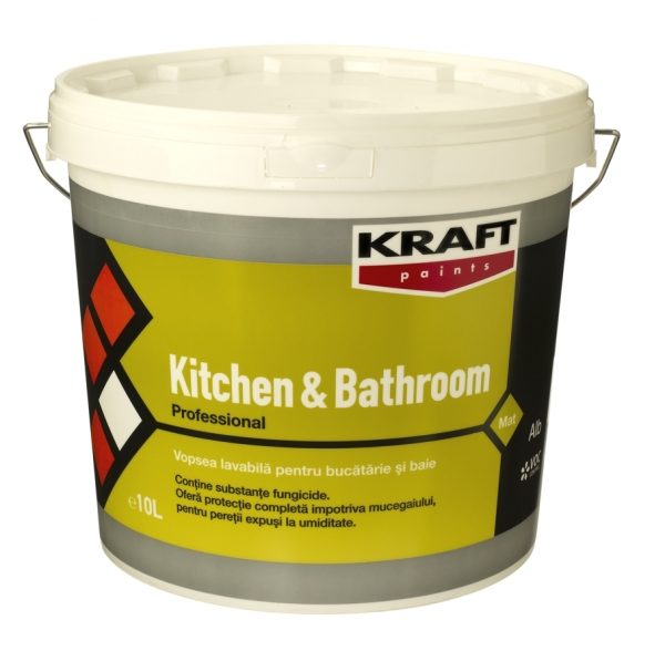Vopsea lavabila Kraft Kitchen & Bathroom 10 L