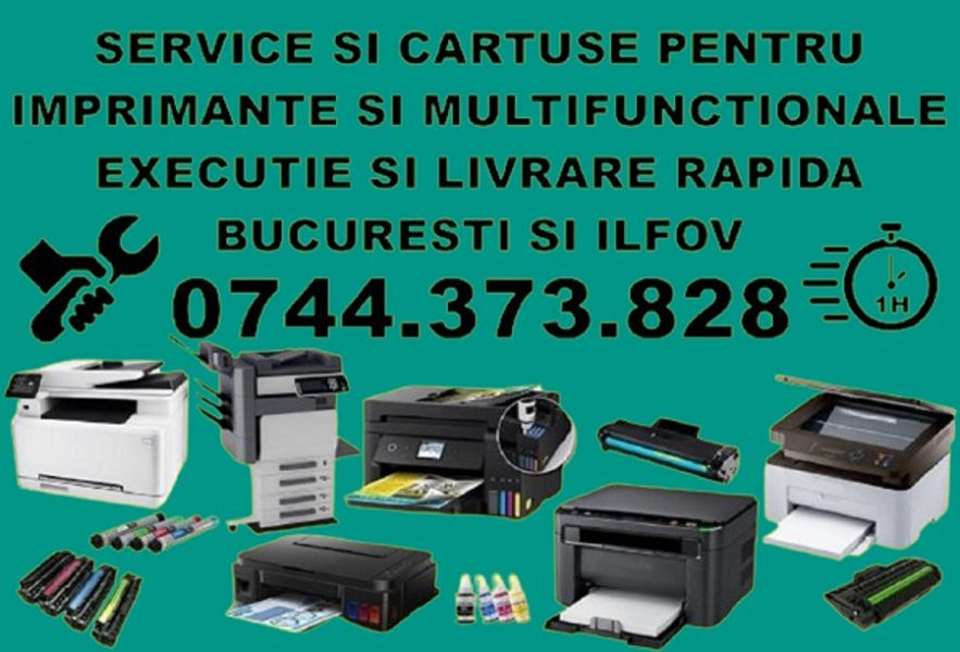 Service si cartuse imprimante copiatoare Gruiu 0744373828.