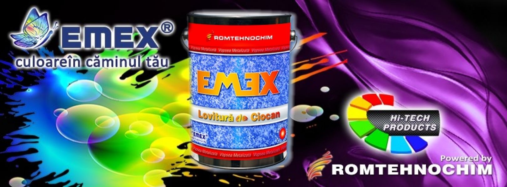 Vopsea Metalizata cu Efect Lovitura de Ciocan EMEX - 16.75  Ron/Kg