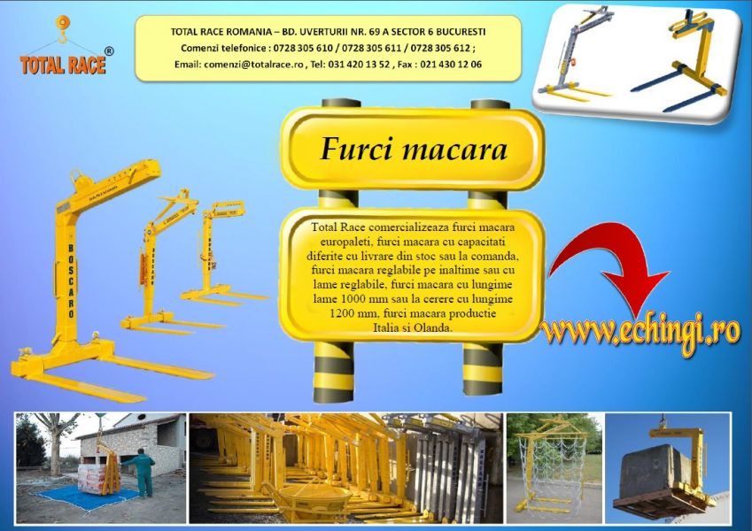 Furci profesionale pentru macara