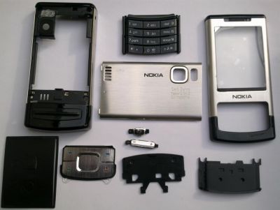 Carcasa Nokia 6500 SLIDE SILVER ( ARGINTIE ) ORIGINALA COMPLETA SIGILATA