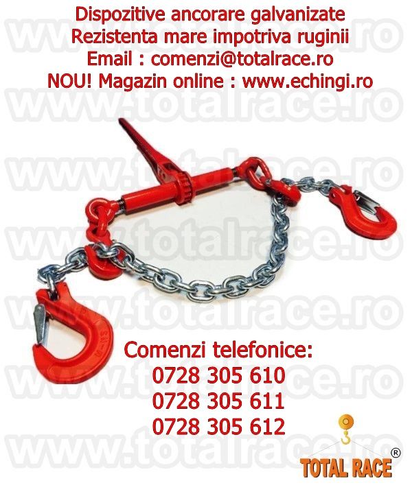 Sistem complet lant ancorare galvanizat 10 mm 6,3 tone