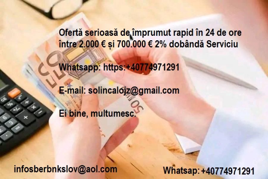 Finanțare rapidă n aceeași zi Whatsapp: +40774971291