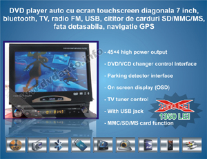 DVD AUTO cu GPS si Display LED 7 retractabil