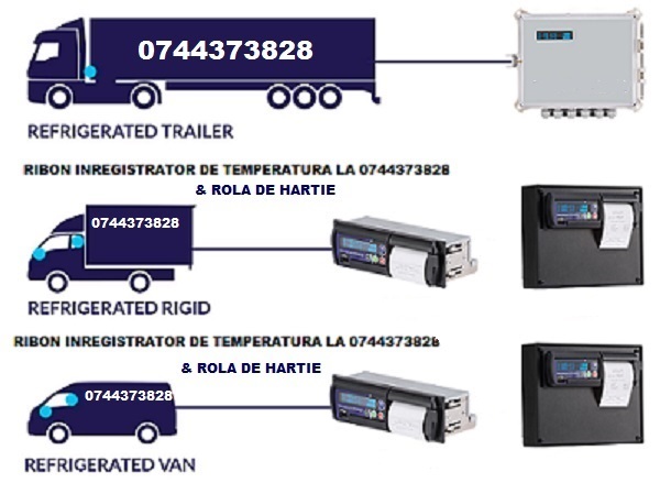 Caseta cu Banda si role hartie termoimprimante frig Thermo King, Transcan, Euroscan, Tkdl, Datacold 