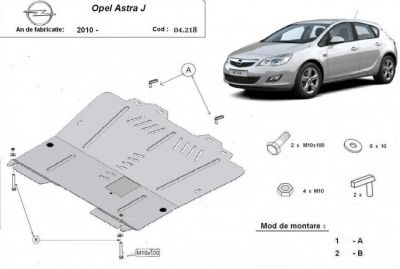 Scut motor metalic Opel Astra J realizat dupa 2010