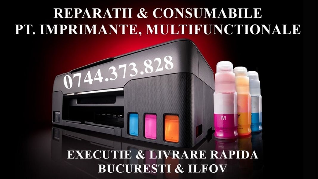 Reparatii imprimante EcoTank cu CISS din fabrica in  Mogosoaia .