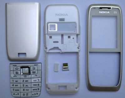 Carcasa Nokia E51 WHITE ( ALBA ) ORIGINALA COMPLETA SIGILATA