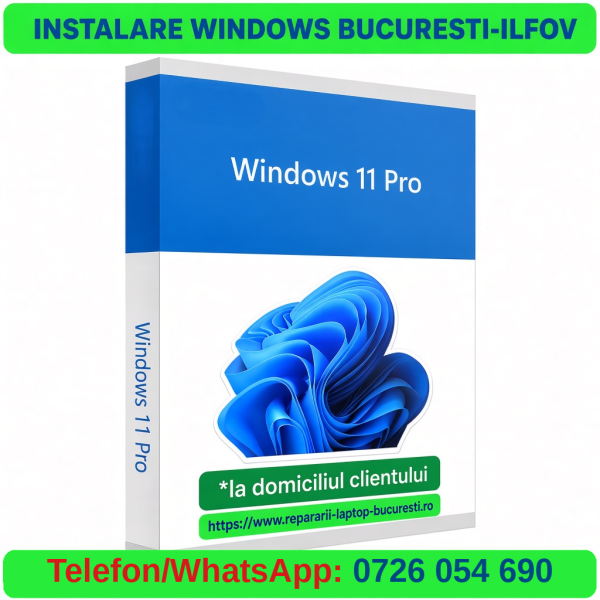 Reparatii laptopuri Bucuresti la domiciliul clientului - Service PC la domiciliu - Instalare Windows