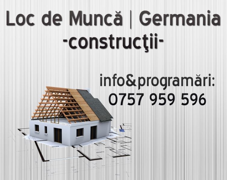 Angajari germania in constructii