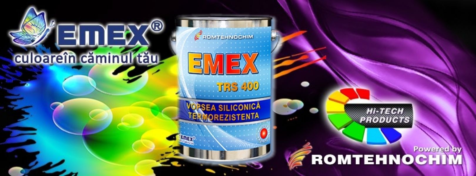 Vopsea Termorezistenta Siliconica EMEX TRS 400 - 36 Ron/Kg – Negru