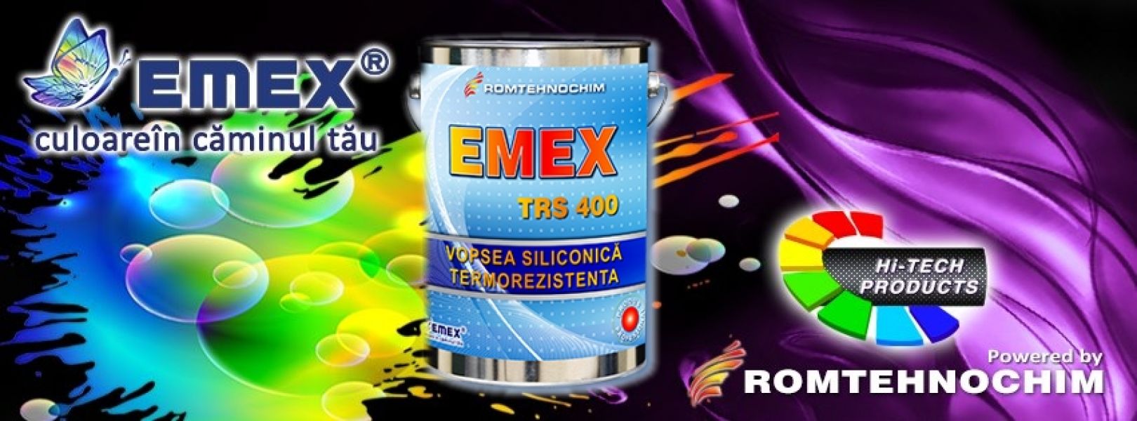 Vopsea Termorezistenta Siliconica EMEX TRS 400 - 36 Ron/Kg  Negru