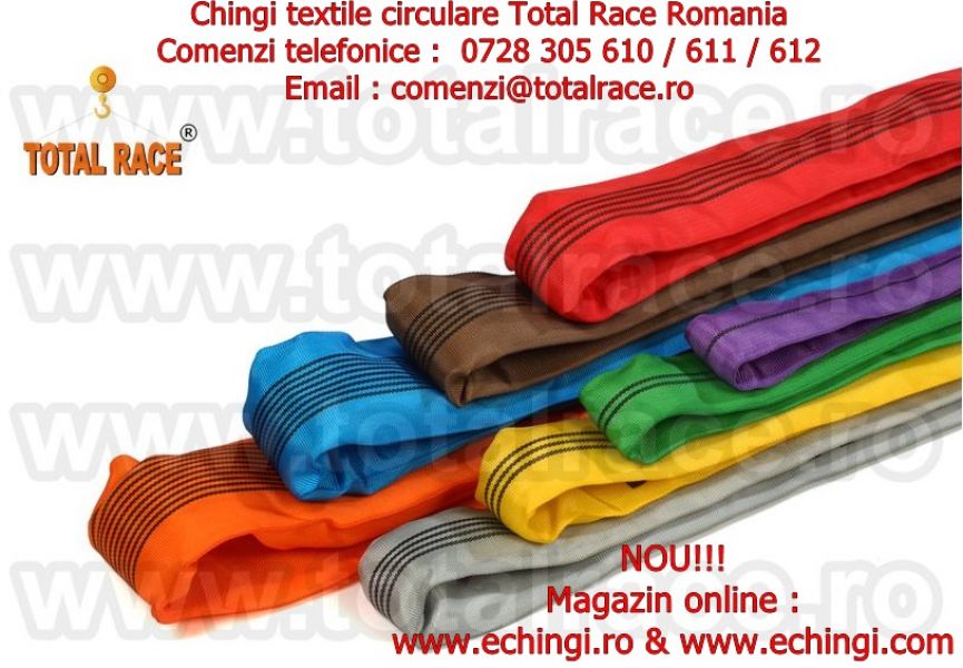 Chingi textile, chingi de ridicare, franghii circulare, chingi circulare