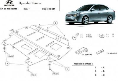 Scut motor metalic Hyundai Elantra produs nou