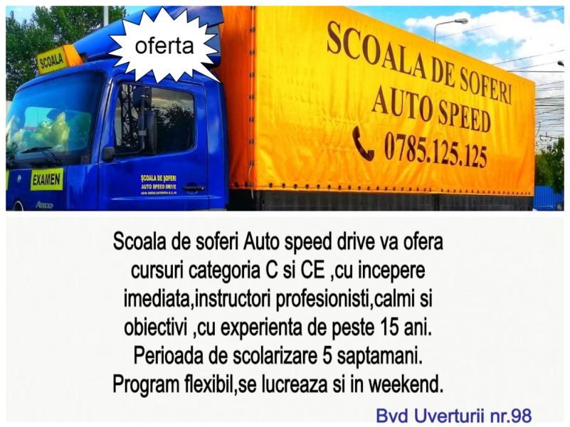Cursuri scoala de soferi cat C si CE