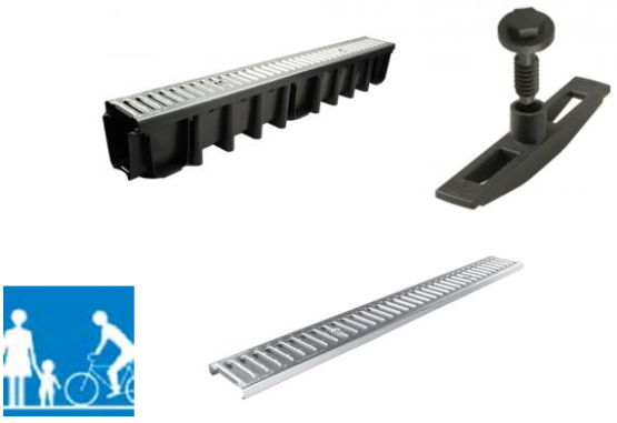 Kit complet: Rigola PPHD+Gratar otel zincat A15