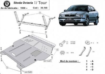 Scut motor metalic Skoda Octavia 1 realizat nou