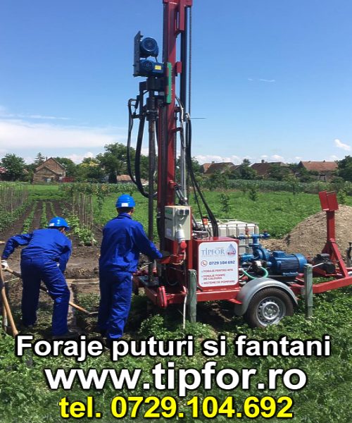 Foraje puturi fantani in Romania