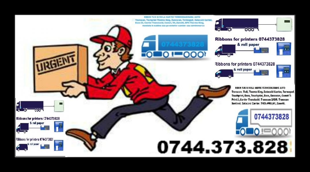 Ribbon Casete banda si role hartie Transcan, Thermo King, Termograf, Touchprint, Datacold Carrier, E