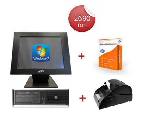 Soft restaurant, imprimanta termica, monitor touchscreen, calculator sh cu licenta