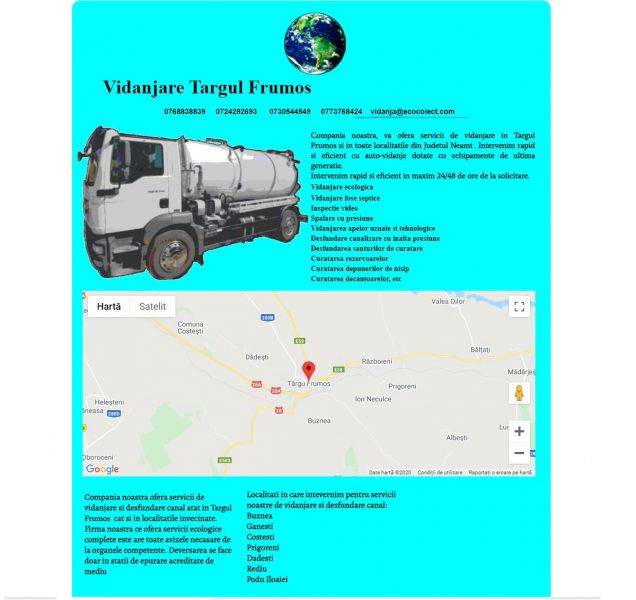 Vidanjare Targul Frumos 