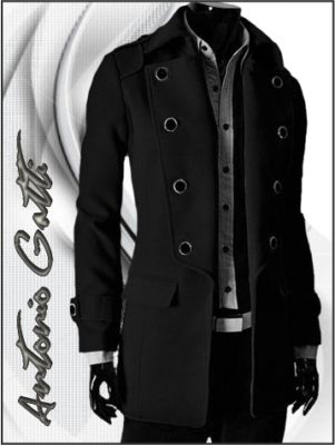 Palton Barbatesc Casual B110 Negru
