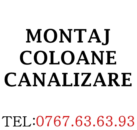 Montaj conducte apa si coloane canalizare