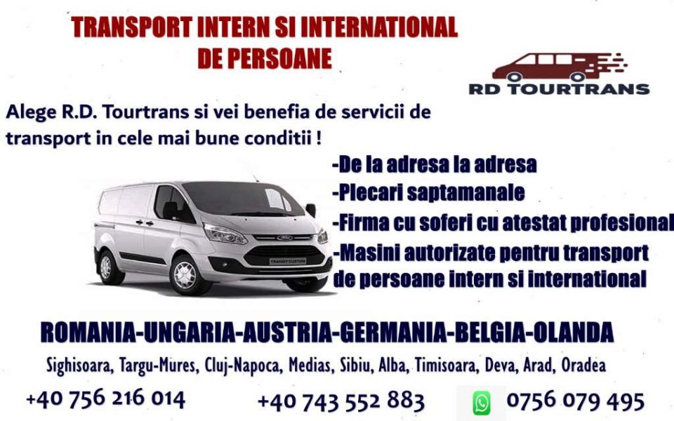 R.D Tourtrans Transport intern si international de persoane coletarie