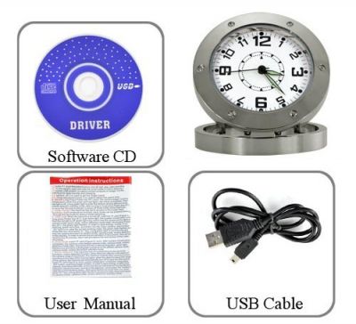 Camera spion in ceas de birou -filmare la miscare Motion detection