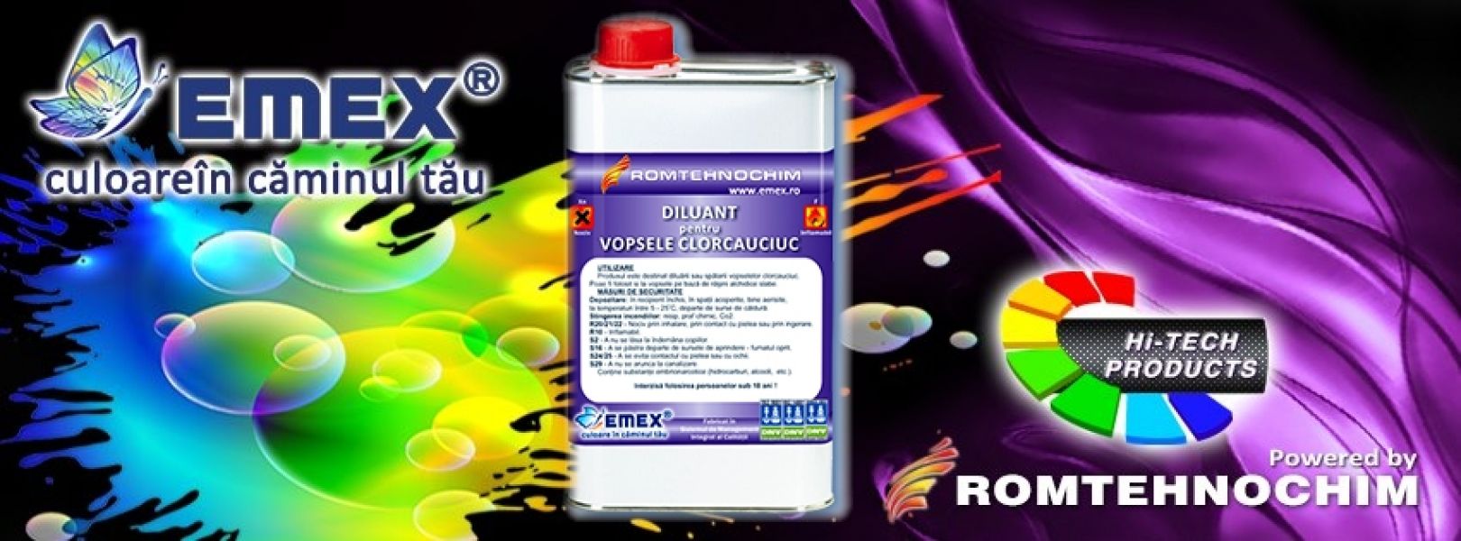 Diluant pentru Vopsele Clorcauciuc EMEX - 10  Ron/Litru