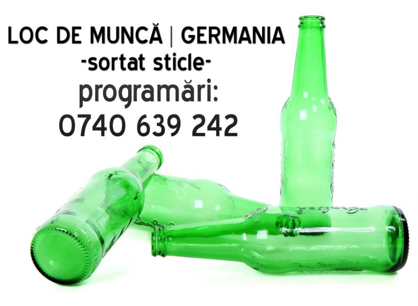 Angajam muncitor  ajutor sortat sticle, Germania 1300E
