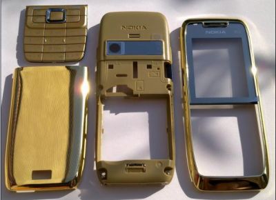 Carcasa Nokia E51 GOLD ( AURIE ) ORIGINALA COMPLETA SIGILATA